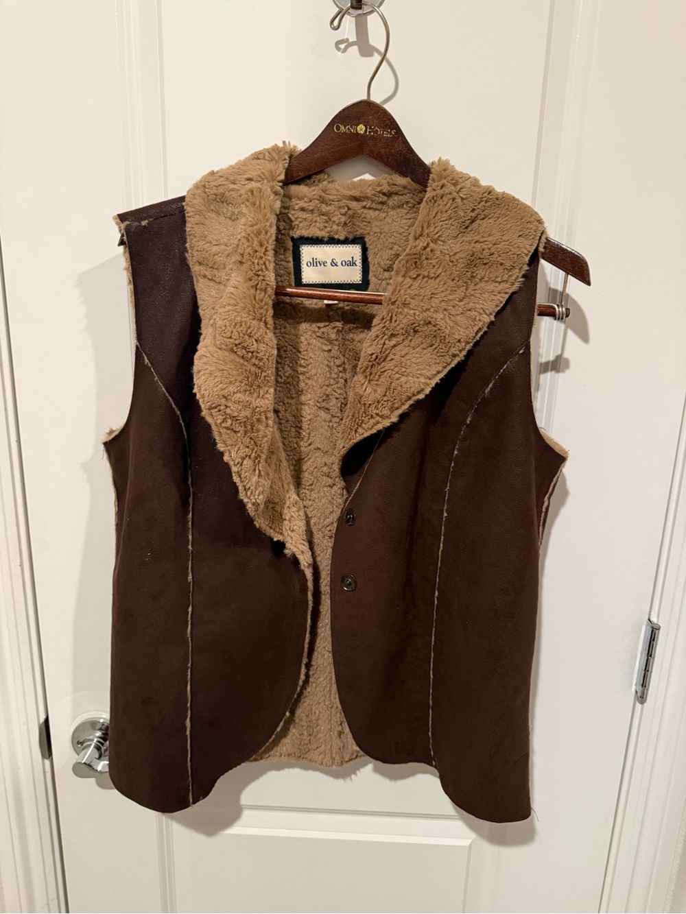 Olive & Oak Plush Faux Shearling Jacket - Tan